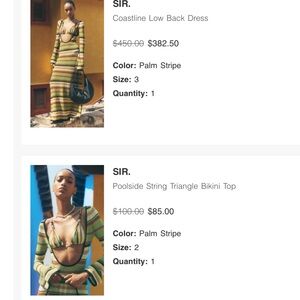 Sir the label dress & bikini top